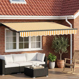 Tettuccio Elettrico Retrattile Giallo e Bianco 2,5 x 2 m