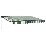 Tettuccio Elettrico Retrattile Verde e Bianco 3 x 2 m