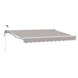 Tettuccio Elettrico Retrattile Grigio chiaro e bianco 2,5 x 2 m