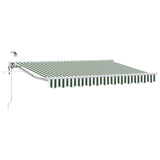 Tettuccio Elettrico Retrattile Verde e Bianco 3 x 2 m