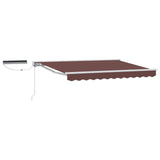 Tettuccio Elettrico Retrattile Marrone e bianco 3 x 2 m