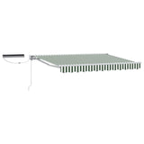Tettuccio Elettrico Retrattile Verde e Bianco 3 x 2 m