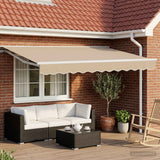 Tettuccio Elettrico Retrattile Beige e Bianco 3,5 x 2 m