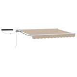 Tettuccio Elettrico Retrattile Beige e Bianco 3,5 x 2 m