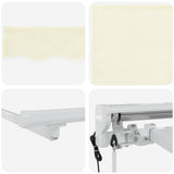 Tettuccio Elettrico Retrattile Crema e Bianco 4 x 2 m