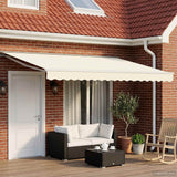 Tettuccio Elettrico Retrattile Crema e Bianco 4 x 2 m