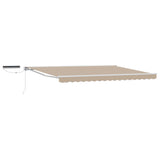 Tettuccio Elettrico Retrattile Beige e Bianco 5 x 3 m