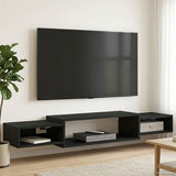 Mobile TV da Parete A parete Rovere Nero 140 x 28 x 21 cm