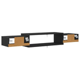 Mobile TV da Parete A parete Rovere Nero 140 x 28 x 21 cm