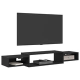 Mobile TV da Parete A parete Rovere Nero 140 x 28 x 21 cm