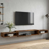 Mobile TV da Parete A parete Rovere Fumo 220 x 28 x 21 cm