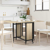 Tavolo da pranzo pieghevole con ruote 130 x 80 x 76,5 cm