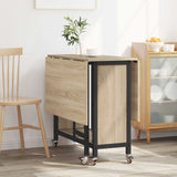 Tavolo da pranzo pieghevole con ruote 130 x 80 x 76,5 cm