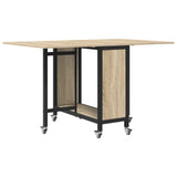 Tavolo da pranzo pieghevole con ruote 130 x 80 x 76,5 cm