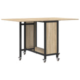 Tavolo da pranzo pieghevole con ruote 130 x 80 x 76,5 cm