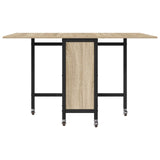 Tavolo da pranzo pieghevole con ruote 130 x 80 x 76,5 cm