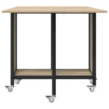 Tavolo da pranzo pieghevole con ruote 130 x 80 x 76,5 cm
