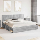 Testiera Letto Grigio Sonoma Legno ingegnerizzato