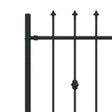 Recinzione a punte Nero 200 x 130 cm