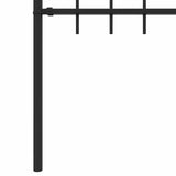 Recinzione a punte Nero 200 x 130 cm