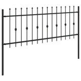 Recinzione a punte Nero 200 x 130 cm