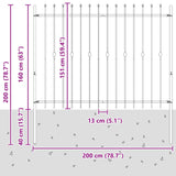 Recinzione a punte Asten Nero 200 x 200 cm