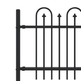Recinzione ad arco a picchetto Nero 200 x 130 cm