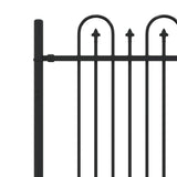 Recinzione ad arco a picchetto Nero 200 x 130 cm