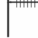 Recinzione ad arco a picchetto Nero 200 x 130 cm