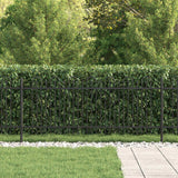 Recinzione ad arco a picchetto Nero 200 x 130 cm