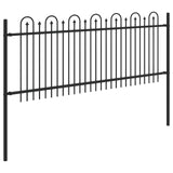 Recinzione ad arco a picchetto Nero 200 x 130 cm