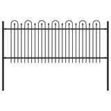 Recinzione ad arco a picchetto Nero 200 x 130 cm
