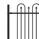 Recinzione ad arco a picchetto Nero 200 x 150 cm