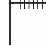 Recinzione ad arco a picchetto Nero 200 x 150 cm