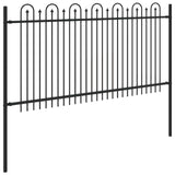 Recinzione ad arco a picchetto Nero 200 x 150 cm