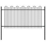 Recinzione ad arco a picchetto Nero 200 x 150 cm