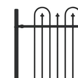 Recinzione ad arco a picchetto Nero 200 x 130 cm