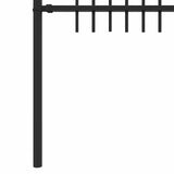 Recinzione ad arco a picchetto Nero 200 x 130 cm