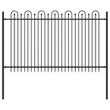 Recinzione ad arco a picchetto Nero 200 x 130 cm