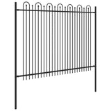 Recinzione ad arco a picchetto Nero 200 x 200 cm