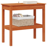 Tavolo consolle con lo scaffale Marrone Cera 80 x 40 x 75 cm