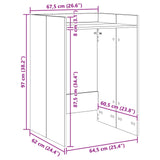Mobiletto per lavatrice Sonoma 67,5 x 62 x 97 cm