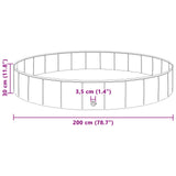 Piscina per Cani Rosso 200 x 30 cm PVC Spesso