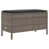 Set di Mobili 7 pcs Grigio e Grigio Scuro Rattan in PE