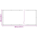 Schermo da balcone Giallo e Bianco 100 x 400 cm Tessuto Oxford
