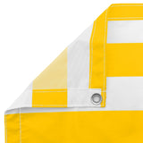 Schermo da balcone Giallo e Bianco 100 x 700 cm Tessuto Oxford