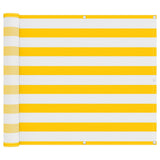 Schermo da balcone Giallo e Bianco 100 x 700 cm Tessuto Oxford