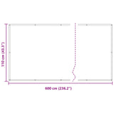 Schermo da balcone Giallo e Bianco 110 x 600 cm Tessuto Oxford