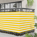 Schermo da balcone Giallo e Bianco 120 x 200 cm