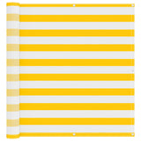 Schermo da balcone Giallo e Bianco 120 x 200 cm